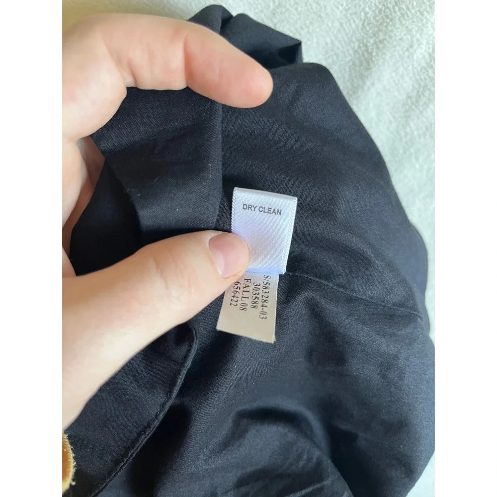 Banana Republic Cotton Silk Blend Black Skirt A-Line Pleated Women's 8 - Picture 5 of 7